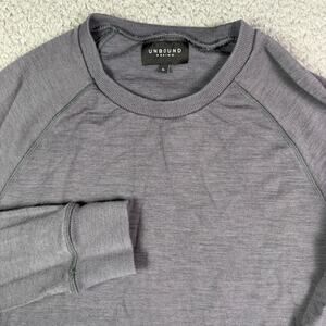 Unbound Merino Crew Sweatshirt Mens L Charcoal Gray Outdoors Performance Stretch